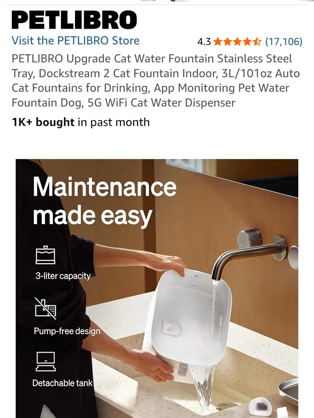 Smart Cat Water Fountain - White